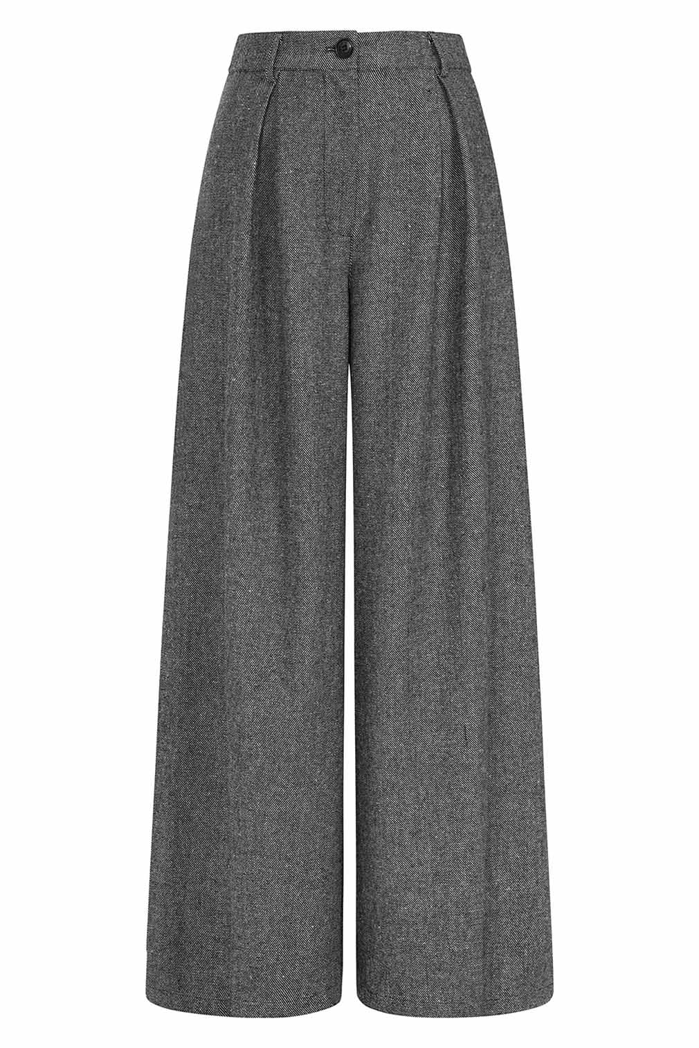 Banned Retro Palazzo Hose Lori Herringbone Trousers