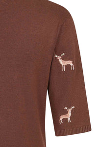 Banned Retro Halbarm Pullover Ruby Sweet Deer Braun