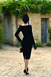 Hearts & Roses London Bleistiftkleid Tia Velvet Wiggle Dress