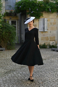 Hearts & Roses London Swing Kleid Piper Black Floral