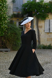 Hearts & Roses London Swing Kleid Piper Black Floral