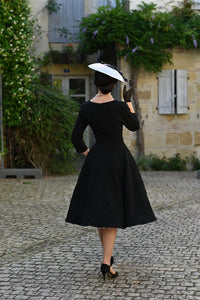 Hearts & Roses London Swing Kleid Piper Black Floral