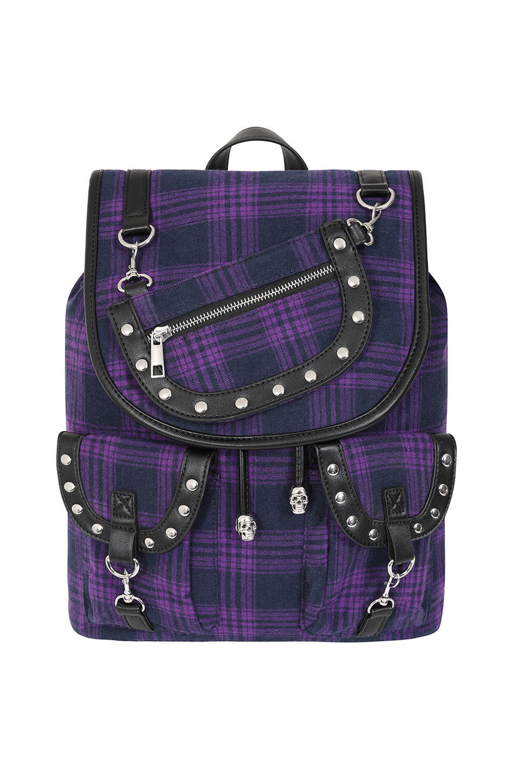 Banned Alternative Rucksack Yamy Kariert Violett