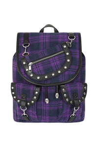 Banned Alternative Rucksack Yamy Kariert Violett