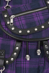 Banned Alternative Rucksack Yamy Kariert Violett