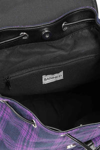 Banned Alternative Rucksack Yamy Kariert Violett