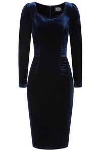 Hearts & Roses London Bleistiftkleid Tia Velvet Wiggle Dress
