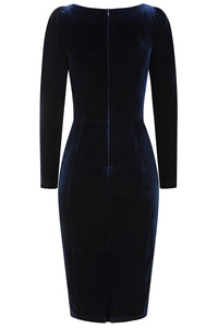 Hearts & Roses London Bleistiftkleid Tia Velvet Wiggle Dress