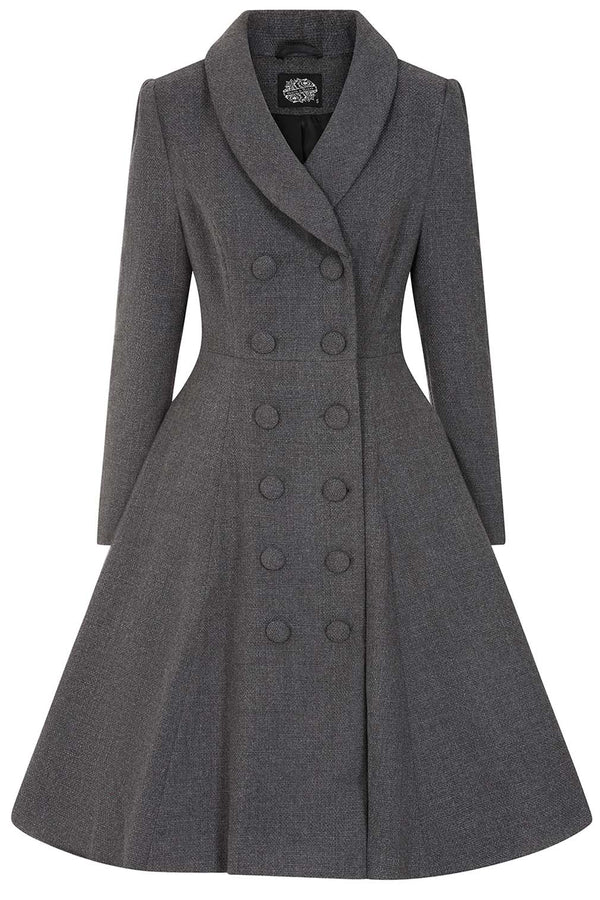Hearts & Roses London Mantel Gracie Swing Coat Grau