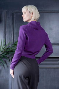 Banned Retro Strickjacke Violet Cardigan Lila