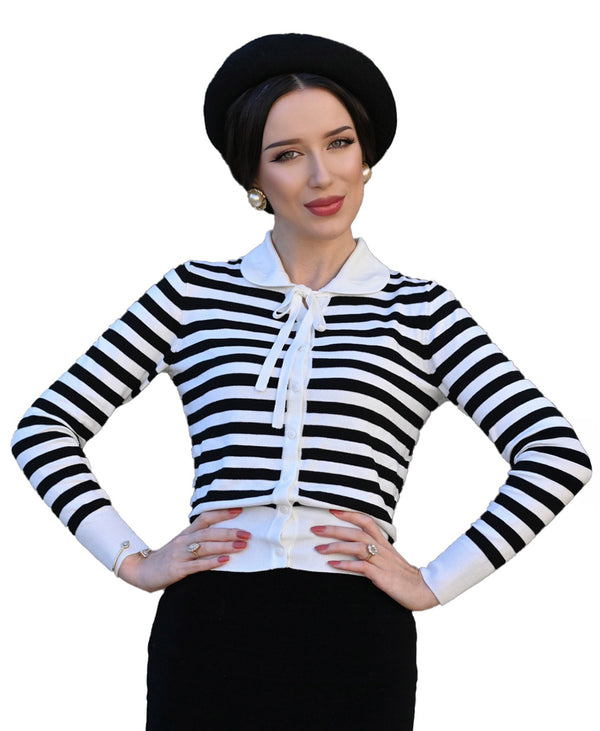 Hearts & Roses London Strickjacke The Monroe Classic Stripe Cardigan