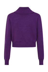 Banned Retro Strickjacke Violet Cardigan Lila