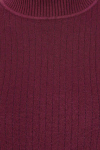 Banned Retro Halbarm Pullover Jane Sweet Scallop Aubergine