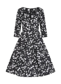 Hearts & Roses London Swing Kleid Suzy Monochrome