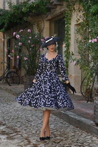 Hearts & Roses London Swing Kleid Suzy Monochrome