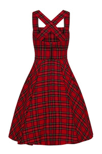 Hell Bunny Pinafore Kleid Irvine Rot