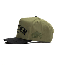 Sullen Clothing Snapback Cap Rock Script Dark Forest
