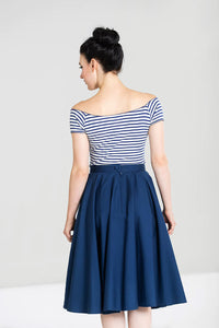 Hell Bunny Tellerrock Paula 50's Skirt Navy Blau