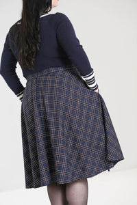 Hell Bunny Rock Peebles 50's Skirt Blau