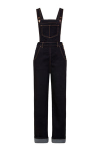 Hell Bunny Latzhose Elly May Denim Dungaree Blau