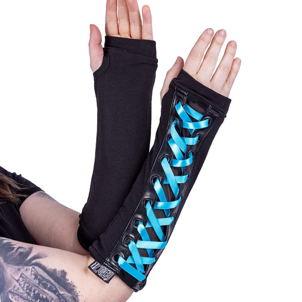 Poizen Industries Stulpen Nitya Armwarmers Schwarz-Blau