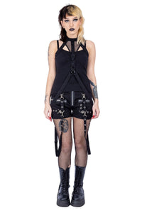 Poizen Industries Träger Top Rhea Schwarz
