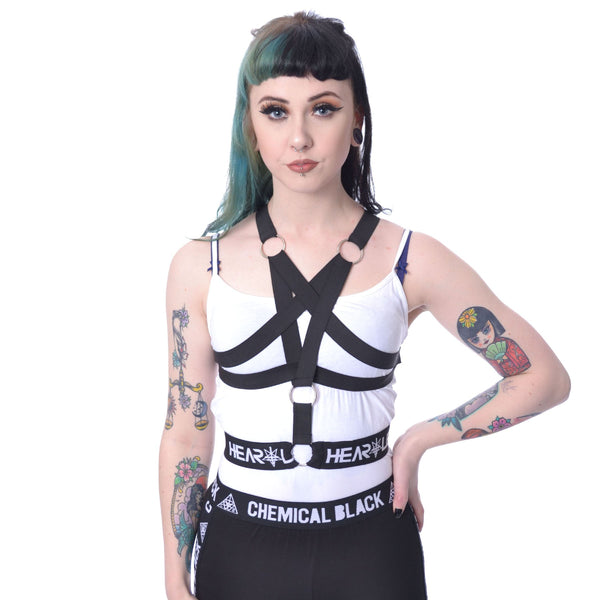 Heartless Geschirr Pentagram Logo Harness