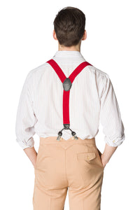 Banned Retro Hosenträger Jefferson Braces Rot