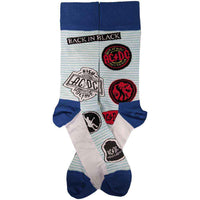 AC/DC Socken Icons Blau