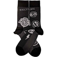 AC/DC Socken Icons Grau