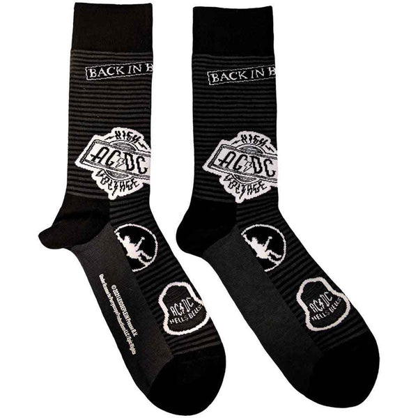AC/DC Socken Icons Grau