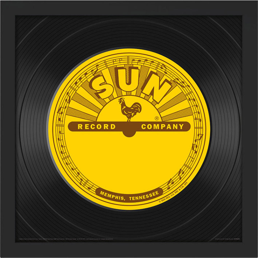 Sun Records Gerahmtes Bild Vinyl Record Company