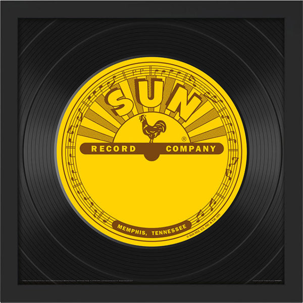 Sun Records Gerahmtes Bild Vinyl Record Company