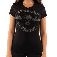Avenged Sevenfold T-Shirt Death Bat Embellished