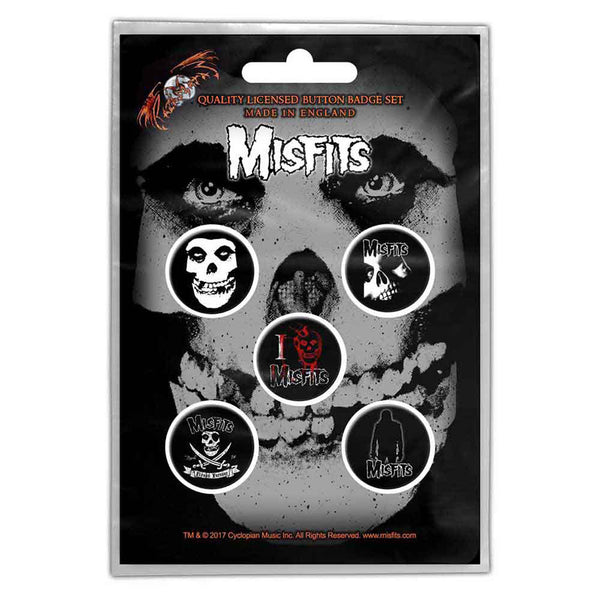 Misfits Anstecker Skull Button Pack