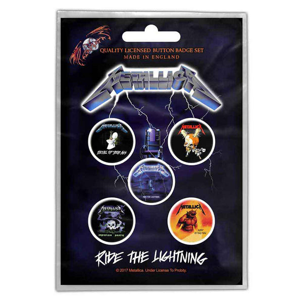 Metallica Anstecker Ride The Lightning Button Pack