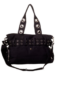 Banned Damen Handtasche Sweet Revenge - Schultertasche Nieten Ösen Goth Punk