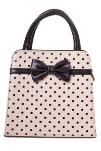 Banned Retro Handtasche Carla Polka Dot Creme