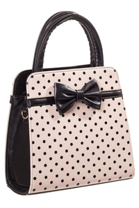 Banned Retro Handtasche Carla Polka Dot Creme