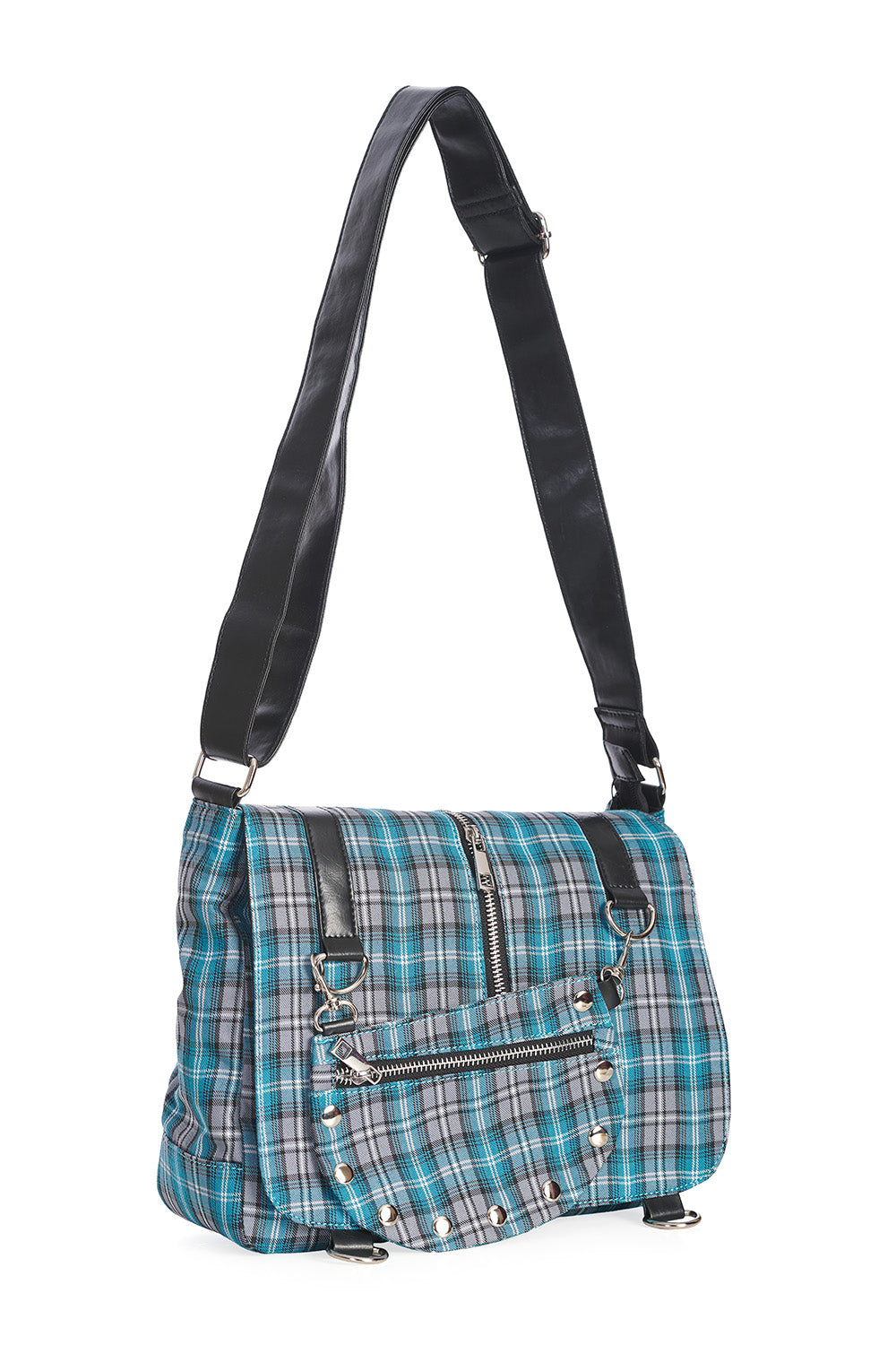 Banned Alternative Schultertasche Twice The Action Blau