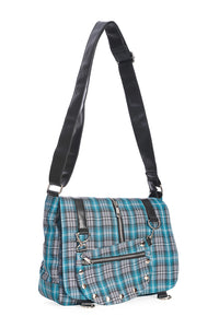 Banned Alternative Schultertasche Twice The Action Blau
