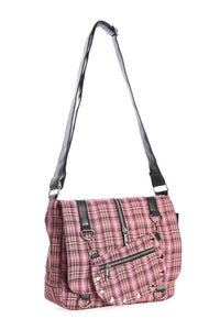 Banned Alternative Schultertasche Twice The Action Rosa