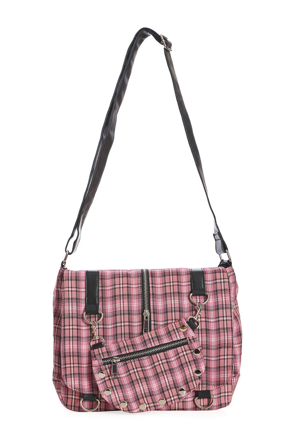 Banned Alternative Schultertasche Twice The Action Rosa