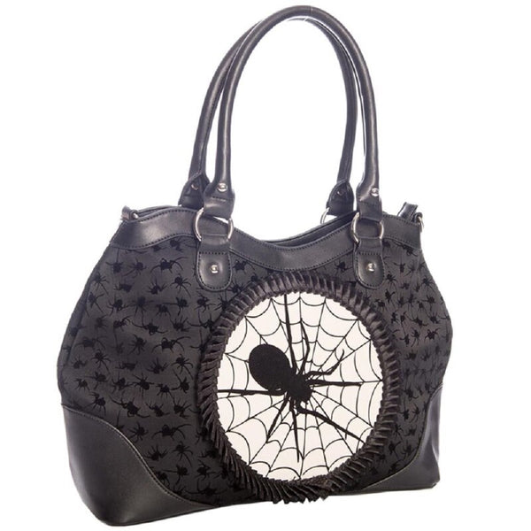 Banned Alternative Schultertasche Spider Web