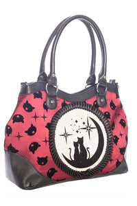 Banned Alternative Schultertasche Lunar Sisters Rot