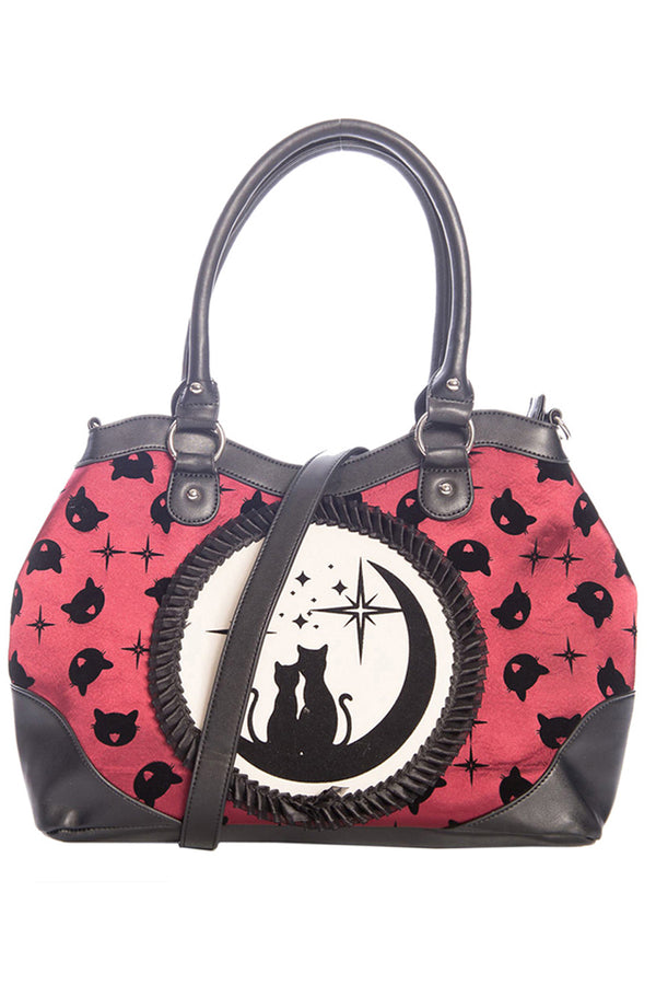 Banned Alternative Schultertasche Lunar Sisters Rot
