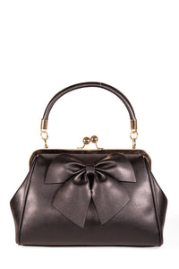 Banned Retro Handtasche Lockwood Bow Schwarz