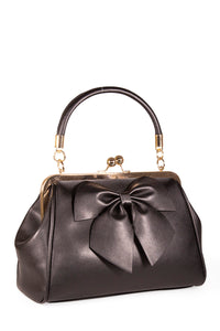 Banned Retro Handtasche Lockwood Bow Schwarz
