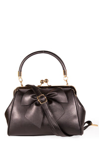 Banned Retro Handtasche Lockwood Bow Schwarz