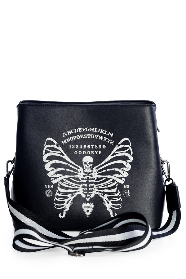 Banned Alternative Schultertasche Skeleton Butterfly